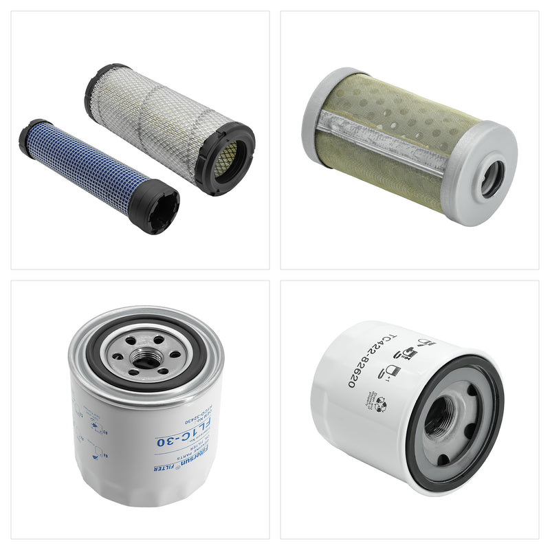 Load image into Gallery viewer, Filter Kit TC620-93230 HH164-32430 TC422-82620 1J800-43170 1G311-43380 Compatible with Kubota L3301 & L3901 w/D1803 Engine - Engine Maintenance Parts > Filter Kits from MyMROmarts