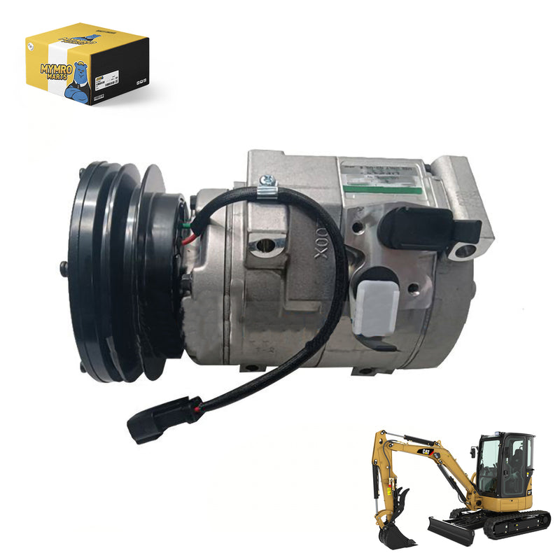 Afbeelding laden in Galerijviewer, A/C Compressor 231-6984 for Caterpillar CAT 312C 315C 318C 320C 322C Excavator 3054 3054T 3064 3066 3126 Engine from MyMROmarts