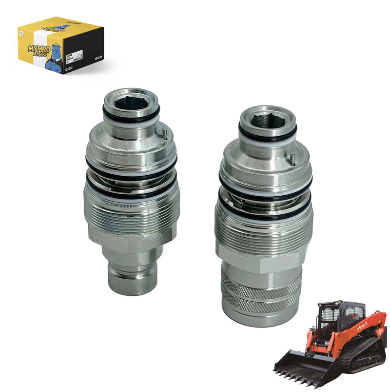 Chargez l'image dans la visionneuse de la galerie, Male Female Flat Face Coupler Kit V0511-77140 V0511-77150 for Kubota Loader SVL75 SVL90C SVL90-2 SVL90 SVL75C SVL75-2 from MyMROmarts