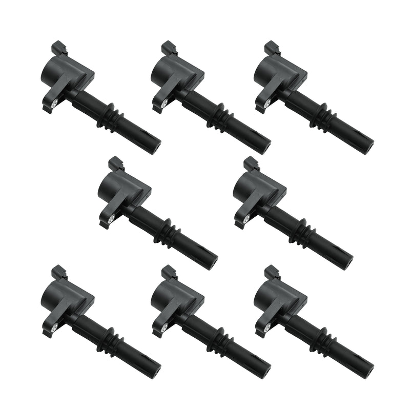 Load image into Gallery viewer, Set of 8 Straight Boot Ignition Coil Pack DG511 C1541 FD508 Compatible with Ford Lincoln Expedition Explorer F-150 Super Duty Mustang Mountaineer 4.6l 5.4l 6.8l - Electrical Parts > Other Electrical Parts > Solenoid Valve Coil from MyMROmarts