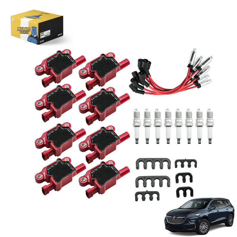Load image into Gallery viewer, Set of 8 Square UF413 Ignition Coils Pack & Platinum Spark Plugs & Wires Set, Replacement for UF413 D510C 5C1554,Compatible with Buick Sedan LaCrosse SUV Rainier with Engine V8 5.3L - Electrical Parts > Other Electrical Parts > Solenoid Valve Coil from MyMROmarts