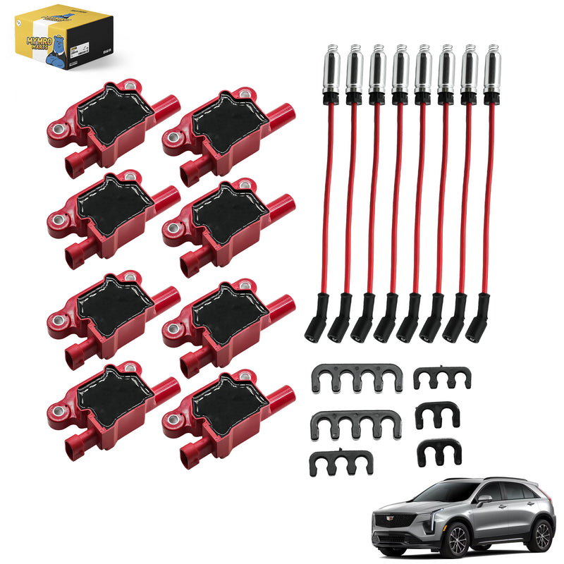 Load image into Gallery viewer, 8PCS Ignition Coil UF413 & 8PCS 8mm Spark Plug Wires 748UU For Cadillac Escalade EXT CTS Escalade Escalade ESV with 6.0L/6.2L V8 - Electrical Parts > Other Electrical Parts > Solenoid Valve Coil from MyMROmarts