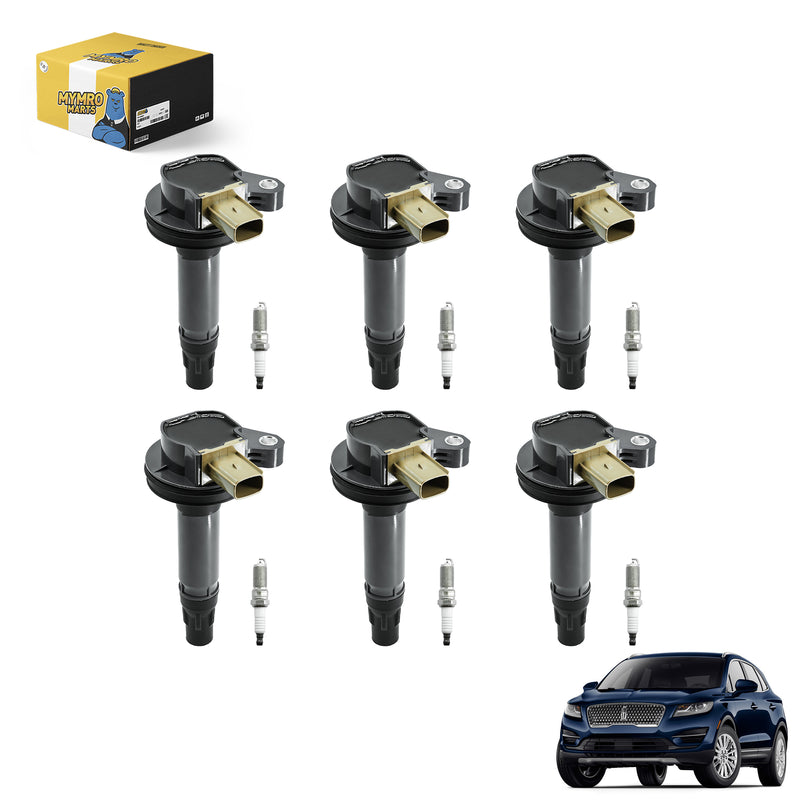 Load image into Gallery viewer, 6PCS Ignition Coil UF646 & 6PCS Double Iridium Spark Plug SP534 for Lincoln MKS MKT Navigator with V6 3.5L Turbo - Electrical Parts > Other Electrical Parts > Solenoid Valve Coil from MyMROmarts