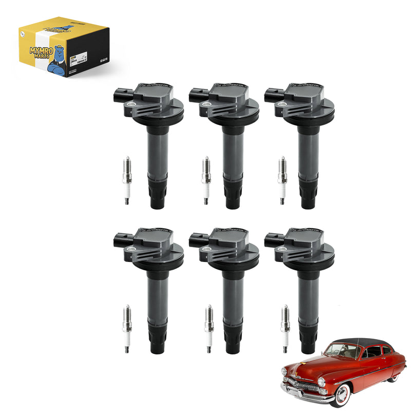 Load image into Gallery viewer, Pack of 6 Ignition Coils UF553 Pack and Spark Plugs 5019 LTR5GP UF595 DG520 For Mercury 2008–2009 Sedan Sable with Engine 3.5L V6 - Electrical Parts > Other Electrical Parts > Solenoid Valve Coil from MyMROmarts