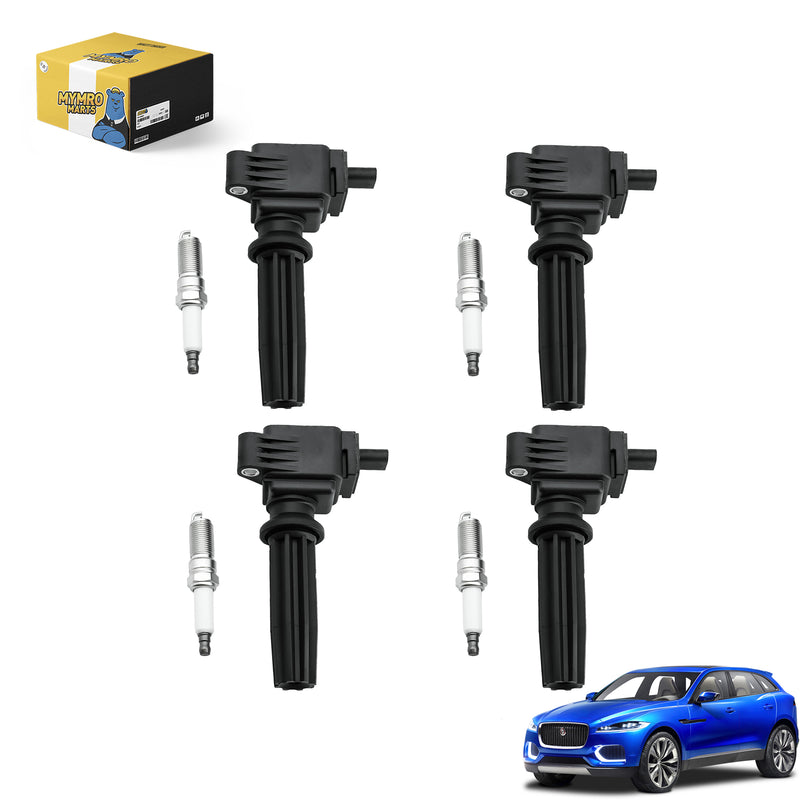 Load image into Gallery viewer, 4PCS Ignition Coil UF670 DG546 5C1873 & 4PCS Double Iridium Spark Plug LTR6BHX for Jaguar SUV F-Pace Sedan XE XF with Engine 2.0L - Electrical Parts > Other Electrical Parts > Solenoid Valve Coil from MyMROmarts