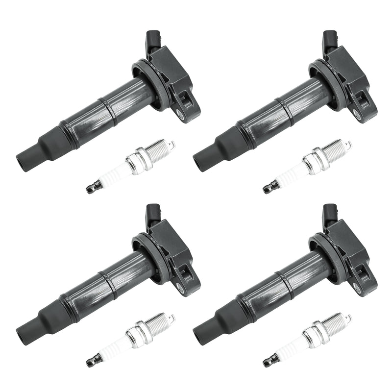Cargue la imagen en el visor de la galería, 4PCS Ignition Coil Packs UF333 & 4PCS Double Iridium Spark Plug 7092 Compatible with Toyota Camry Corolla Highlander Matrix RAV4 Solara with L4 2.4L Engine - Electrical Parts > Other Electrical Parts > Solenoid Valve Coil from MyMROmarts