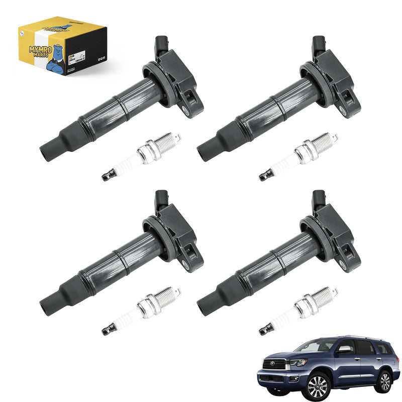 Indlæs billede i Gallery Viewer, 4PCS Ignition Coil Packs UF333 & 4PCS Double Iridium Spark Plug 7092 Compatible with Toyota Camry Corolla Highlander Matrix RAV4 Solara with L4 2.4L Engine - Electrical Parts > Other Electrical Parts > Solenoid Valve Coil from MyMROmarts