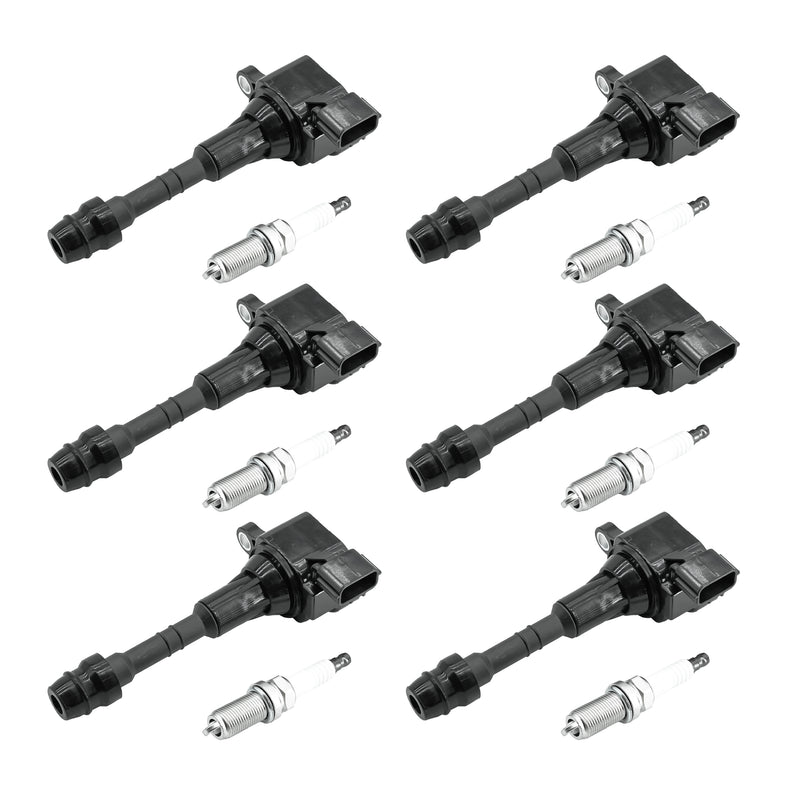 Cargue la imagen en el visor de la galería, 6PCS Ignition Coil UF349 C1406 & Double Iridium Spark Plug 224018H515 For Nissan Altima Maxima Murano Frontier Quest XTERRA Pathfinder NV1500 NV2500 NV3500/Infiniti l35 QX4/Suzuki Equator V6 - Electrical Parts > Other Electrical Parts > Solenoid Valve Coil from MyMROmarts