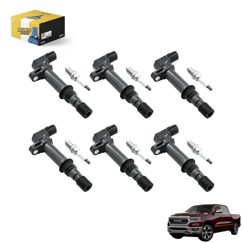 Load image into Gallery viewer, Set of 6 Ignition Coil Pack UF270 and Iridium Spark Plug Compatible with Dodge Dakota Durango Nitro Ram 1500 with V6 3.7L/3.9L V8 4.7L - Electrical Parts > Other Electrical Parts > Solenoid Valve Coil from MyMROmarts