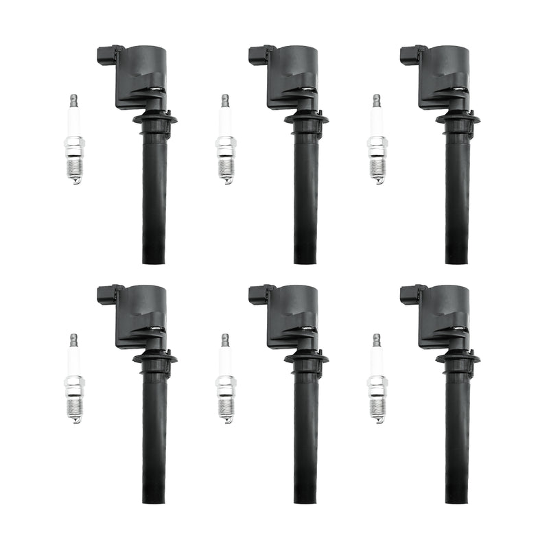Load image into Gallery viewer, Set of 6 Ignition Coil Pack DG513/DG500 FD502 UF406 and Spark Plugs SP493 Compatible with Taurus Escape Mazda Tribute Escape Taurus Sable Mariner Montego V6 3.0L - Electrical Parts > Other Electrical Parts > Solenoid Valve Coil from MyMROmarts