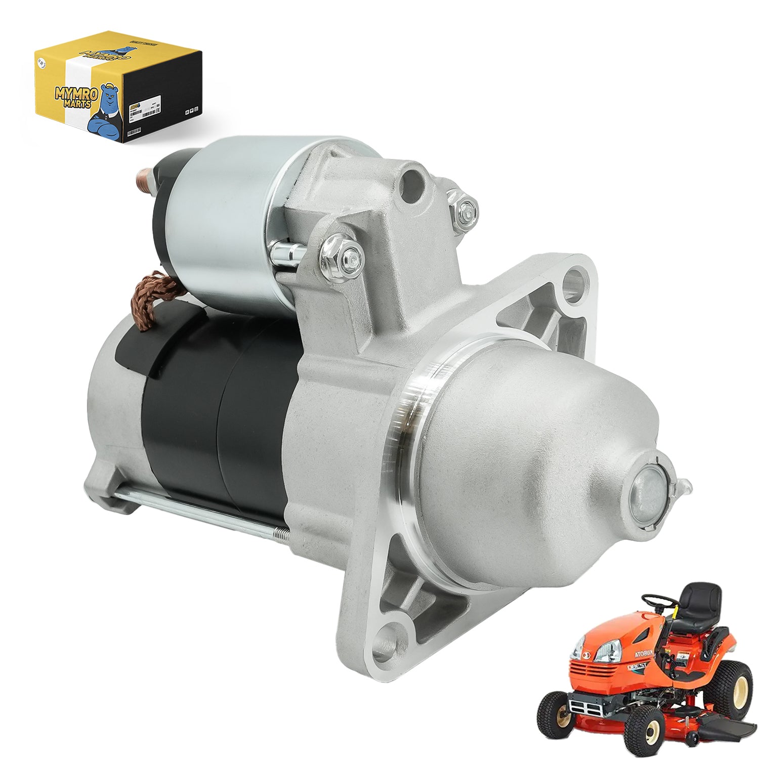 12V 9T 1.1KW Starter Motor 1G069-63011 for Kubota Engine ZD28 ZD331 Zero Turn Mower ZD25F ZD28 ZD326P ZD331P