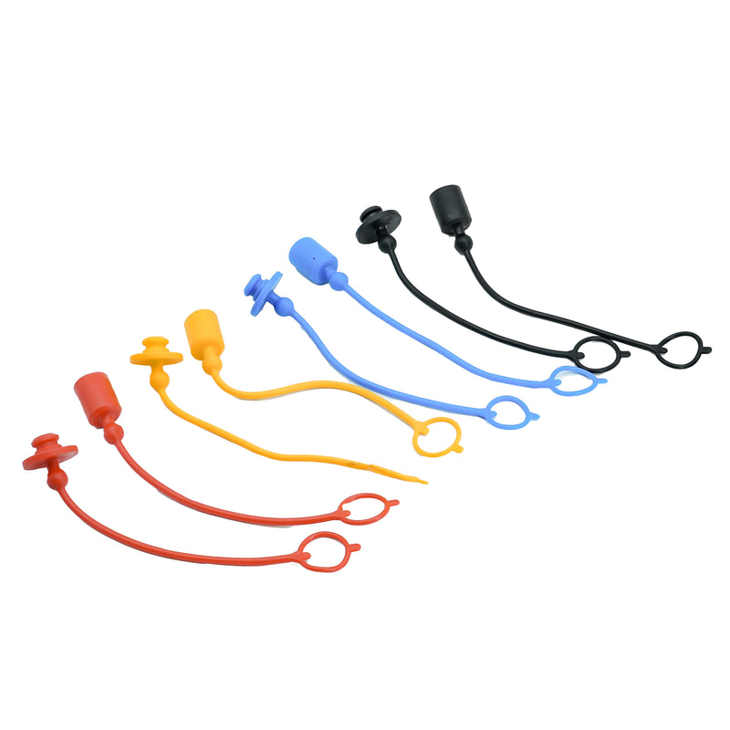 Load image into Gallery viewer, 8Pack Hydraulic Quick Coupler Dust Cap & Plug Set For John Deere 1/4 Replaces Dust Cap M132021 M132022 M132024 M70728 W53375 W53376 W53373 W53374 Plug M132034 M132031 W53382 W53383 W53385 W53387
