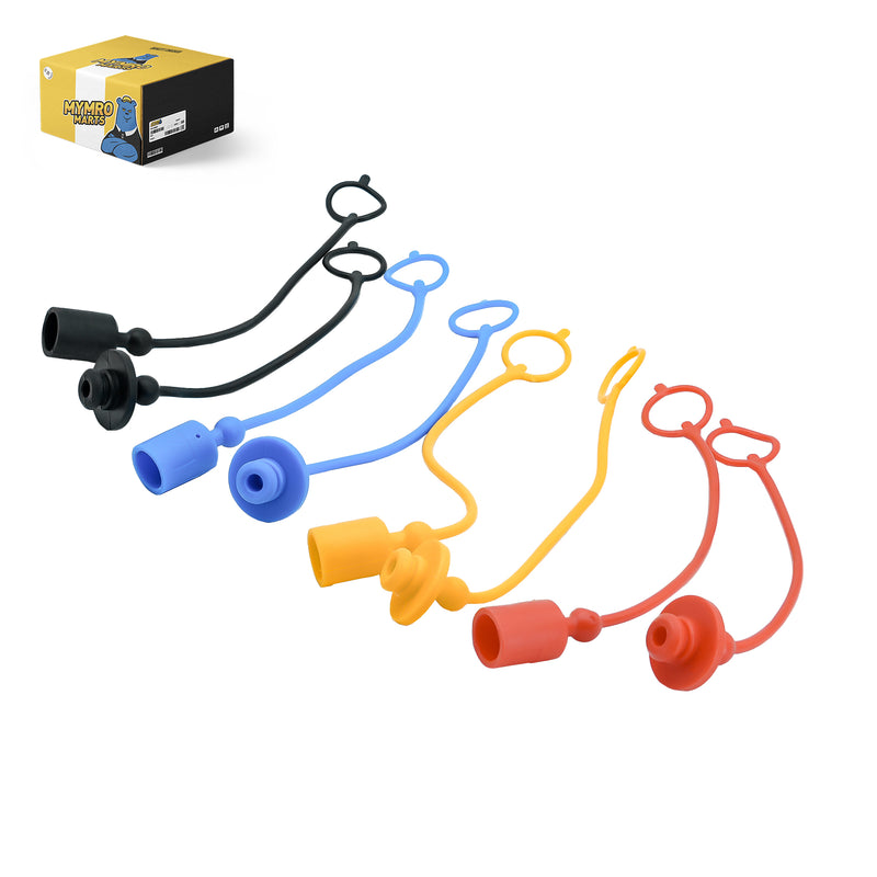 Load image into Gallery viewer, 8Pack Hydraulic Quick Coupler Dust Cap & Plug Set For John Deere 1/4 Replaces Dust Cap M132021 M132022 M132024 M70728 W53375 W53376 W53373 W53374 Plug M132034 M132031 W53382 W53383 W53385 W53387