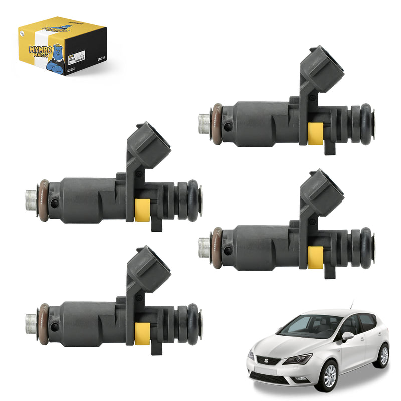 Indlæs billede i Gallery Viewer, 4PCS Fuel Injector 06A906031CP Compatible with SEAT 2003–2015 Ibiza with Engine 1.2L 1.4L 1.6L 2.0L L4 from MyMROmarts