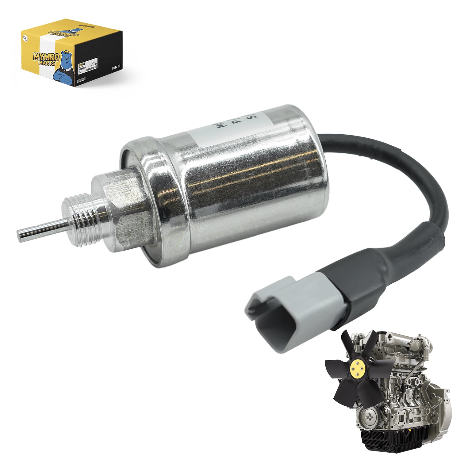 12V Electrical Shutoff Solenoid U85206452 185206520 for Perkins 402D 403D 404D 404C 403C