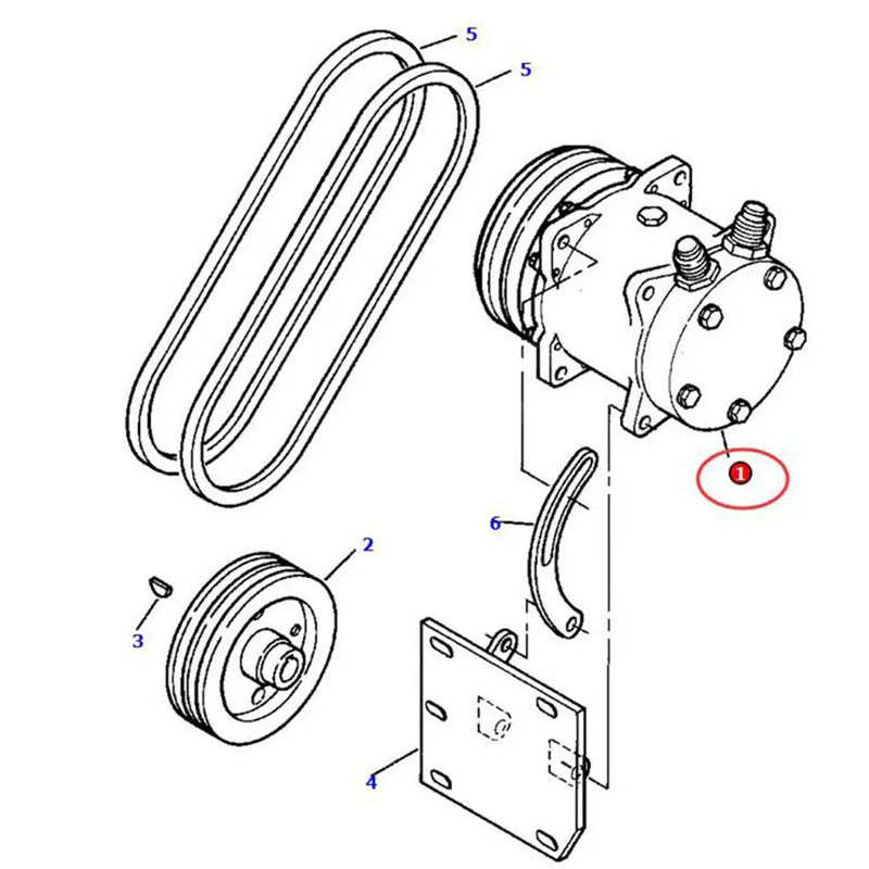 Load image into Gallery viewer, A/C Compressor 425-963-A230 for Komatsu PC200-6LC PC210LC-6LC PC220LC-6LC PC250LC-6LC PC300LC-6LC PC400LC-6LC WA450-2 from MyMROmarts