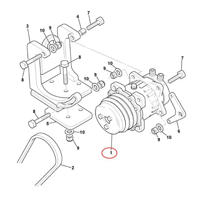 Laden Sie das Bild in Galerie -Viewer, Air Conditioning Compressor 477/42400 For JCB 2125 3220 2135 3190 8250 3185 from MyMROmarts