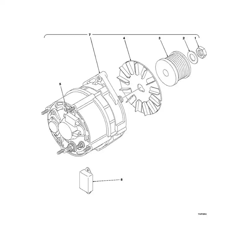 Load image into Gallery viewer, Alternator AT175194 MAHMG233 for John Deere 4045 4.5L DF120 HF120 HF150 TF150 Engine from MyMROmarts