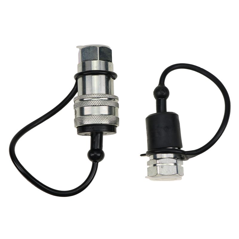 Load image into Gallery viewer, Hydraulic Quick Connect Coupler Poppet Valve Pioneer For Bobcat Caterpillar Kubota CASE JCB Thomas Gehl Volvo ASV 1/2 NPT Thread 1/2 Ag - Hydraulic Parts > Hydraulic Coupler from MyMROmarts