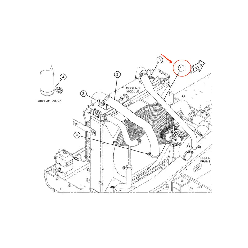 Load image into Gallery viewer, Cooling Hose 457-4096 for Caterpillar CAT 326D2 329D2 E329D2 330D2 Excavator C7.1 Engine - Hydraulic Parts > Hydraulic Pipe from MyMROmarts