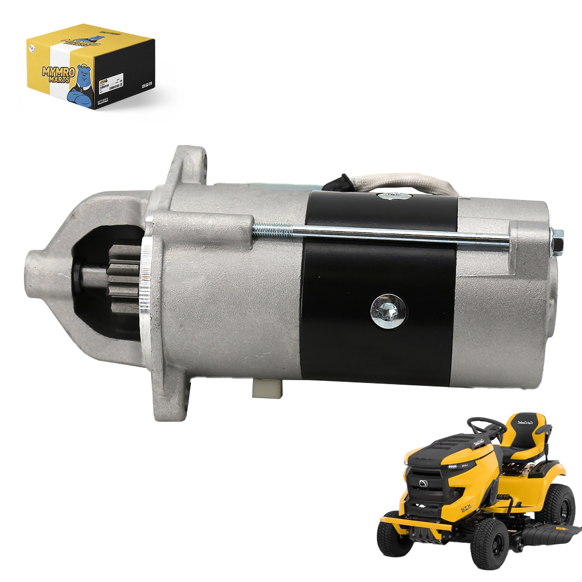 Démarreur Neuf ASR2200 Pour Tracteur Tondeuse Shibaura GT14 514 Diesel - 12V, 8 Dents, 0.8-1.0kW - Compatible Teilemaxx