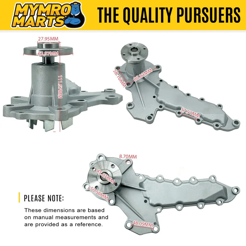 Lataa kuva gallerian katseluohjelmaan Engine Water Pump 1A021-73030 1A021-73036 for Kubota L2050DT L2250DT L225DT L2350DT L2500DT L2501 L260 L2850DT L3200DT L3301DT L3400DT L3430DT L35 L3800DT L3901DT L3940DT-3 L4310DT L4330DT L4400DT L5030GST M4700 M5400 M5700 MX5000DT MX5100DT - Engine Parts > Cooling System > Engine Water Pump from MyMROmarts