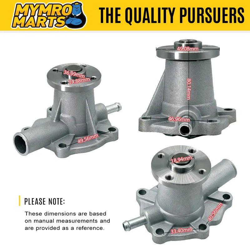 Load image into Gallery viewer, Engine Water Pump 1G820-73037 for Kubota Excavator U10-5 U17 K008-5 KX41-3 KH-007H Engine D722 D902 - Engine Parts > Cooling System > Engine Water Pump from MyMROmarts