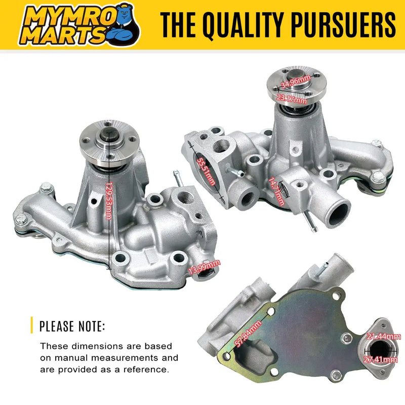 Load image into Gallery viewer, Engine Water Pump MIA880695 MIA884971 & Thermostat M811034 M801088 for John Deere 1445 1545 2027R 2520 3005 3TNV82A 7200 790 997 from MyMROmarts