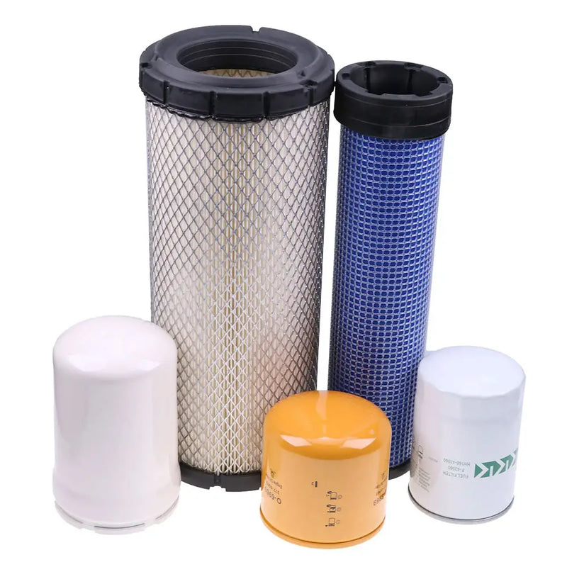 Cargue la imagen en el visor de la galería, Filter Kit 5970026112 5523126150 HH1C0-32430 HHTA0-59900 HHV0051640 for Kubota Track Loader SVL75 SVL75-2 SVL95-2S w/ V3800-TIEF4 Eng. - Engine Maintenance Parts > Filter Kits from MyMROmarts