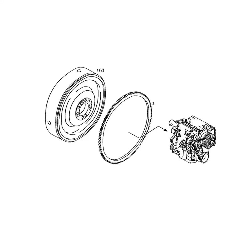 Load image into Gallery viewer, FlyWheel Ring Gear 02131081 for Deutz Engine TCD6L20134V F3L914 F3L913 F6L913 BF4L913 F4L912 F5L912 F6L912 F6L912W BF4M2011 - Engine Parts > Crankshafts & Connecting Rod Components > Flywheel & Ring from MyMROmarts