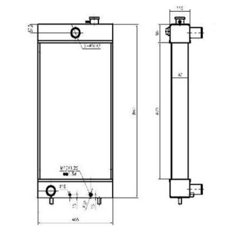 Lataa kuva gallerian katseluohjelmaan Water Tank Engine Radiator Core ASSY for Daewoo Excavator DX120 - Engine Parts > Cooling System > Engine Radiator from MyMROmarts