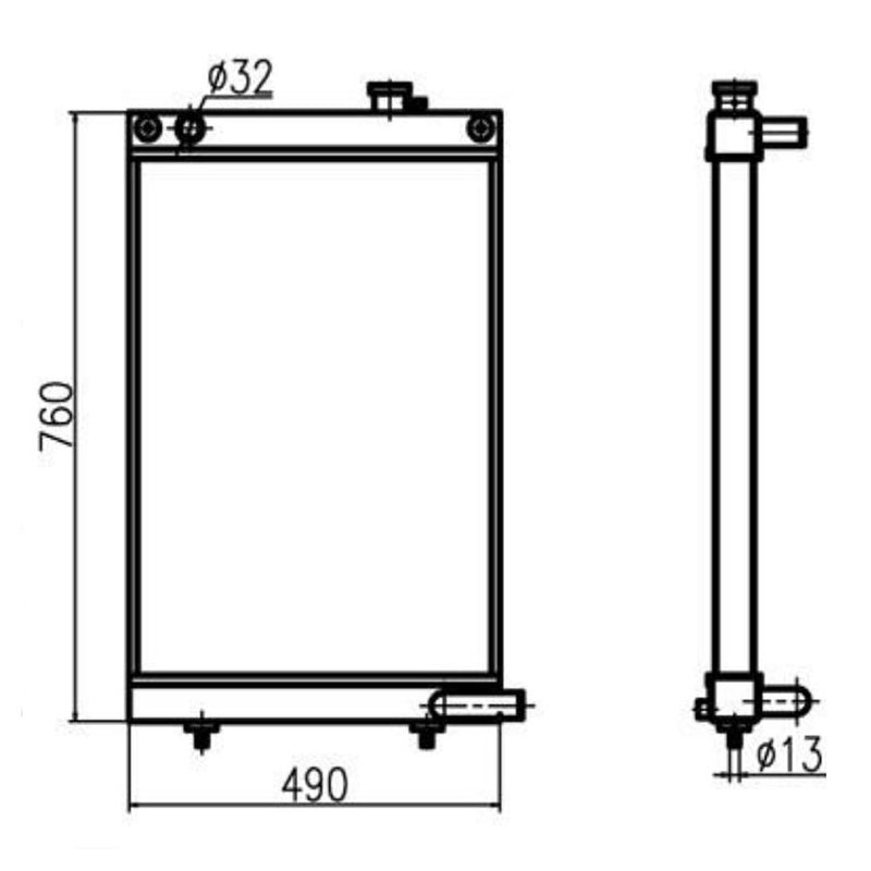 Cargue la imagen en el visor de la galería, Water Tank Engine Radiator ASSY for Doosan Excavator DX80GOLD - Engine Parts > Cooling System > Engine Radiator from MyMROmarts