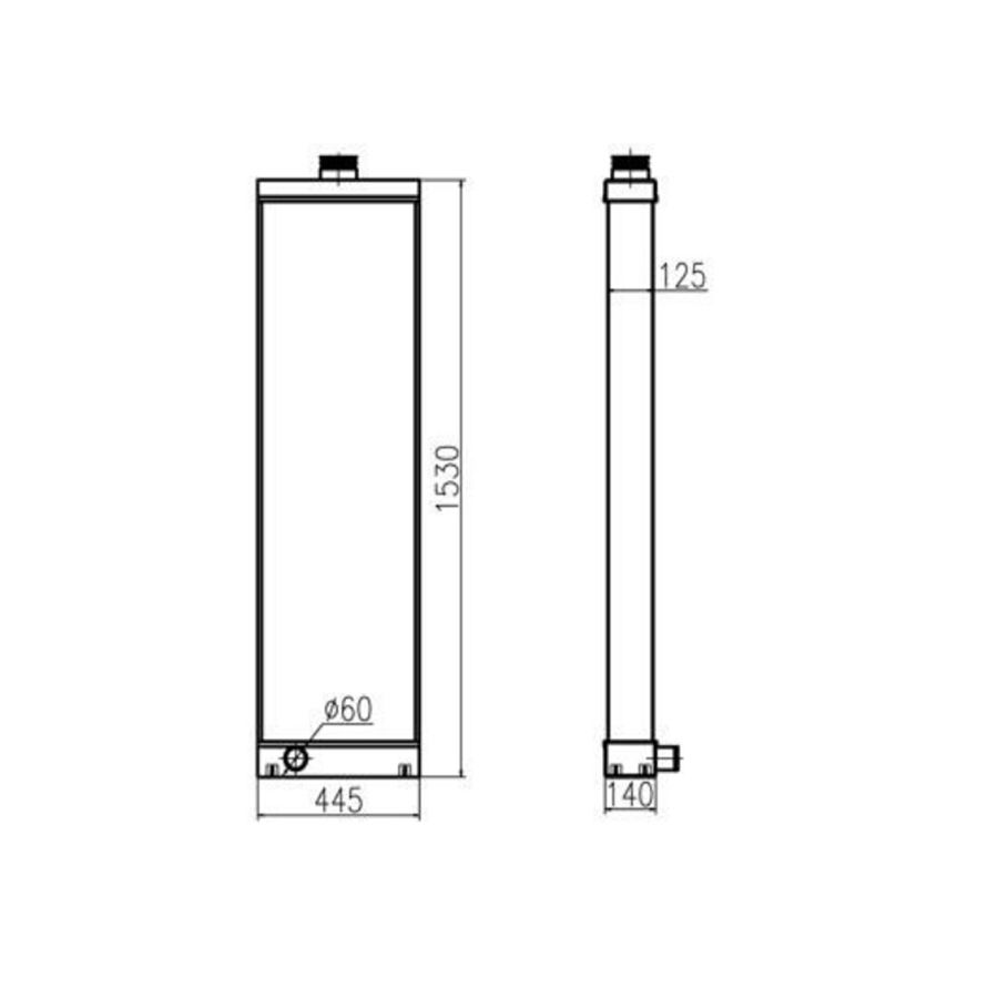Water Tank Radiator Core ASS'Y 561-03-81632 561-03-81631 for Komatsu Dump Truck HD785-7