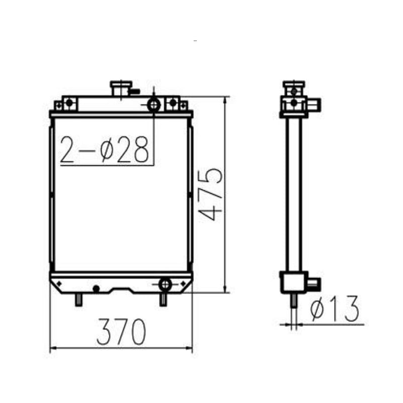Load image into Gallery viewer, Water Tank Engine Radiator Core ASSY 119265-44500 for Yanmar - Engine Parts > Cooling System > Engine Radiator from MyMROmarts