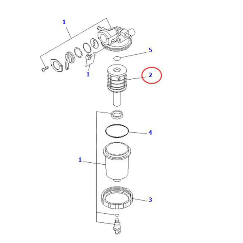 Load image into Gallery viewer, Fuel Filter 119802-55710 for Komatsu Engine 4D88E-6 4D88-6 Excavator PC75R-2HD PC75R-2 from MyMROmarts