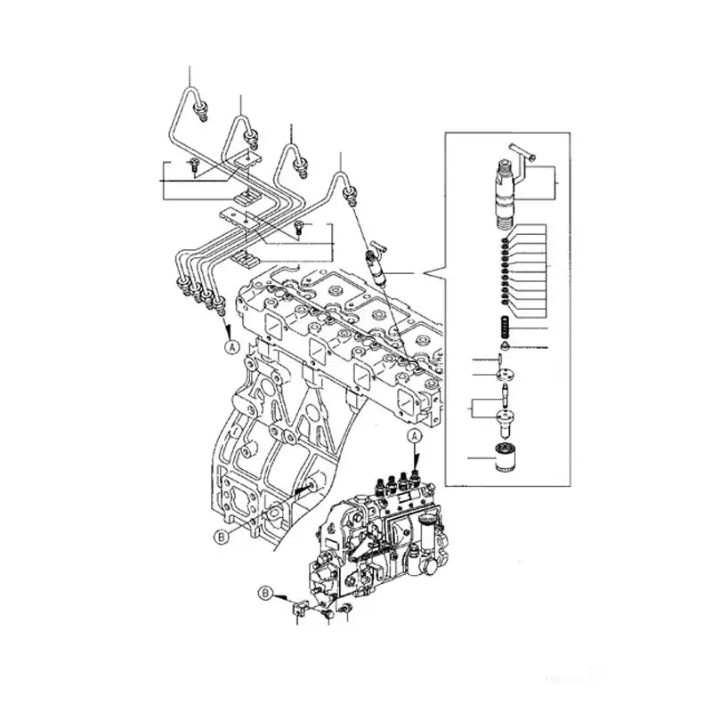 Load image into Gallery viewer, Fuel Injector 729902-53100 for Komatsu 4D94E 4D98E Engine WA65-3 WA65PT-3 WA75-3 Wheel Loader from MyMROmarts