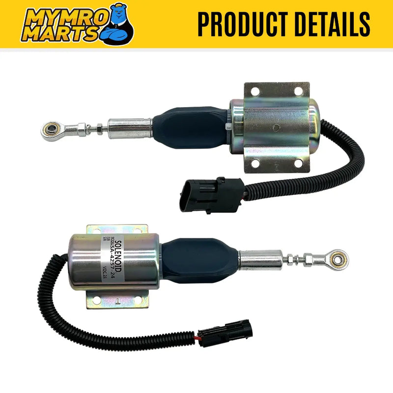 Chargez l'image dans la visionneuse de la galerie, 24V Fuel Shutdown Solenoid Valve RE502474 SA-4257-24 502474 SA425724 for John Deere Excavator 120 160LC 200LC 230LC 230LCR 270LC Cummins 6CT from MyMROmarts