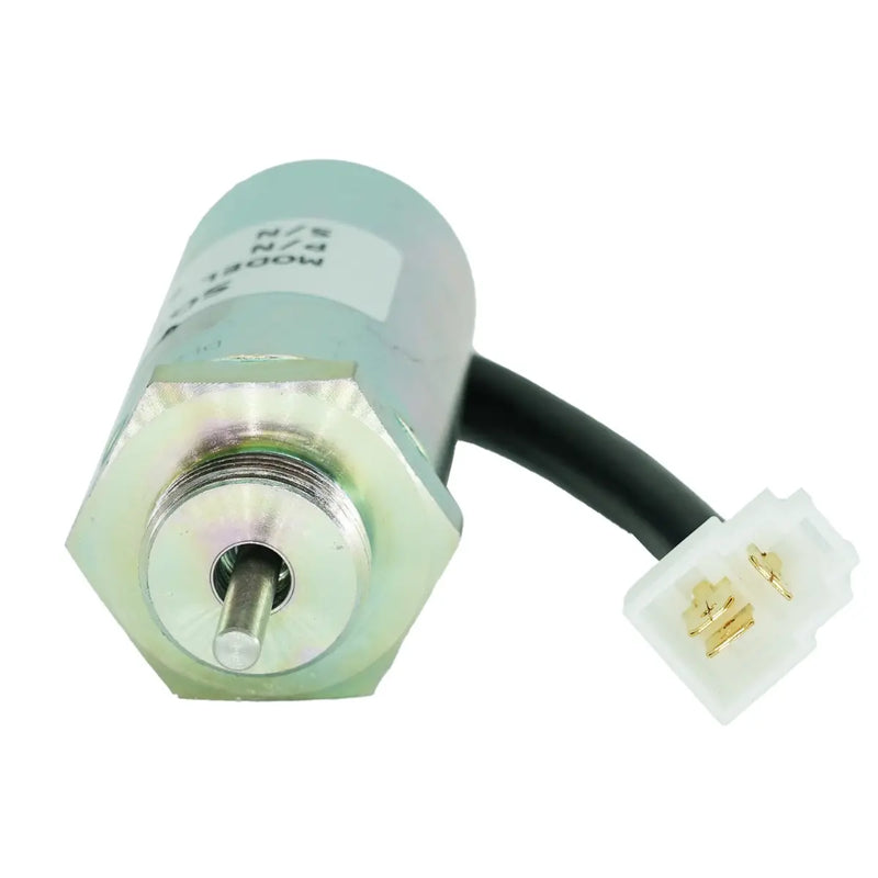 Load image into Gallery viewer, Fuel Shutoff Solenoid 8973295680 for Hitachi EX27U EX35 EX50U EX55 ZX55UR John Deere 35ZTS 50C 27C 50ZTS 27ZTS 35C Sumitomo SH55 Isuzu 3LB1 3LD1 3LD2 4LB1 4LE1 from MyMROmarts