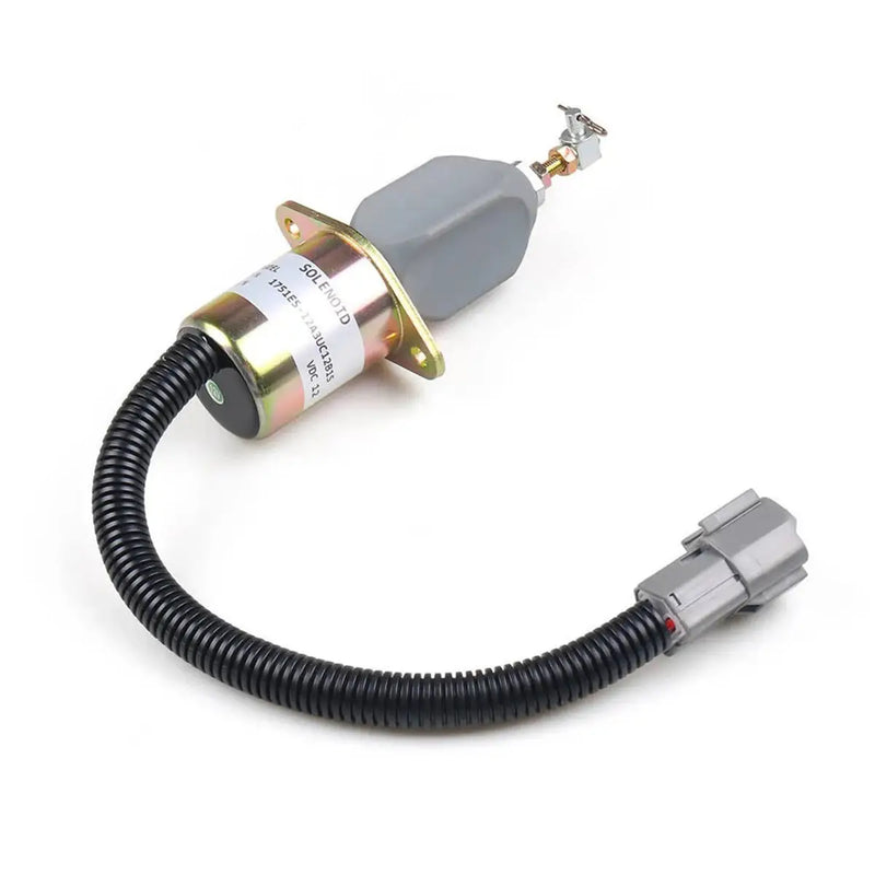 Load image into Gallery viewer, Fuel Solenoid 129953-77811 1751ES-12A3UC12B1S SA-4673-S for Hyundai R55-7 R60-5 Volvo EC55 ECR88 Yanmar Vio55 Vio75 Engine 4TNV94 4TNE94L 4TNV98 - Electrical Parts > Solenoid Valve > Fuel Control Solenoid Valve from My Store
