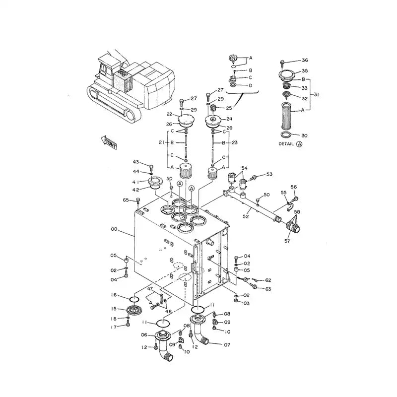 Hydraulic Filter 4206705 For Hitachi EX1100 EX1100-3 EX160WD RX2000