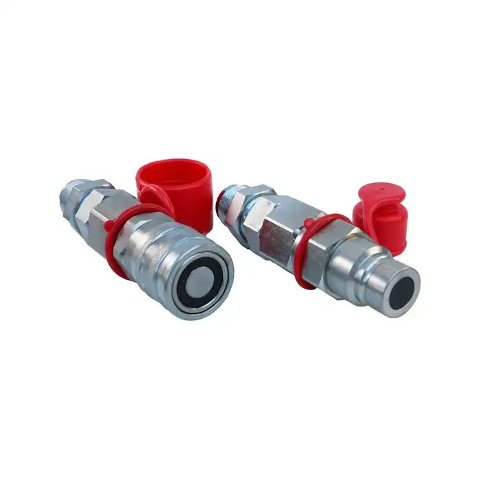 Cargue la imagen en el visor de la galería, Hydraulic Flat Face Quick Connect Coupler Set For Skid Steer Loader 1/2 NPT Thread 1/2 from MyMROmarts