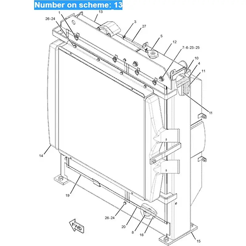 Cargue la imagen en el visor de la galería, Hydraulic Oil Cooler 281-3525 For Caterpillar Excavator CAT 315D L 319D L 319D LN Engine C4.2 from MyMROmarts