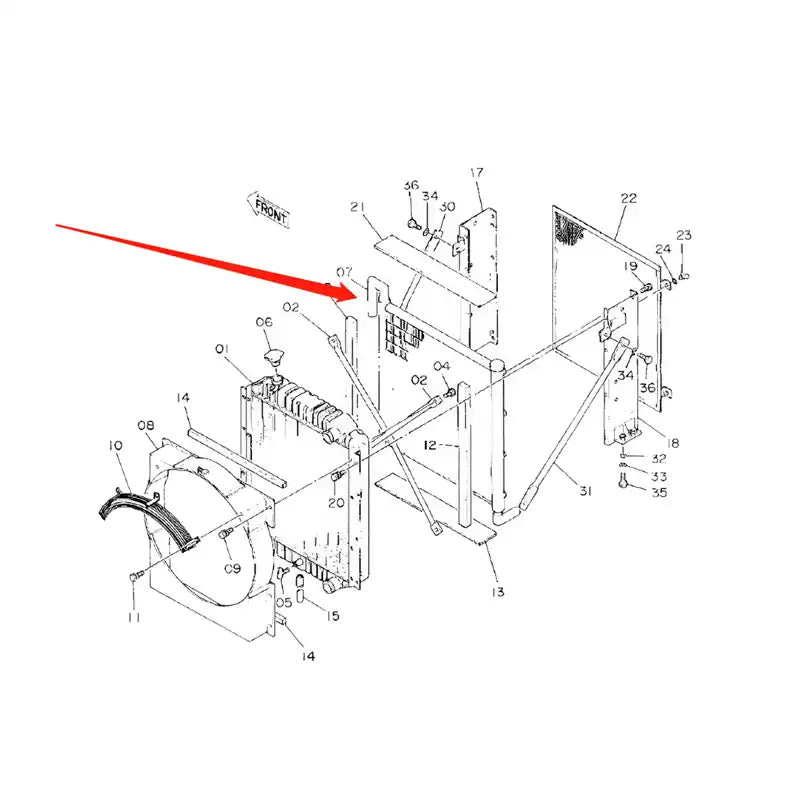Load image into Gallery viewer, Hydraulic Oil Cooler ASS'Y 4216509 For Hitachi Excavator EX90 from MyMROmarts