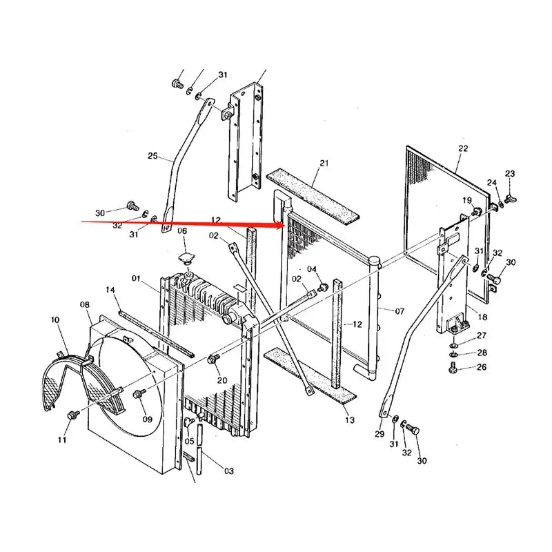 Load image into Gallery viewer, Hydraulic Oil Cooler Assy 4216509 for John Deere 290D Excavator from MyMROmarts