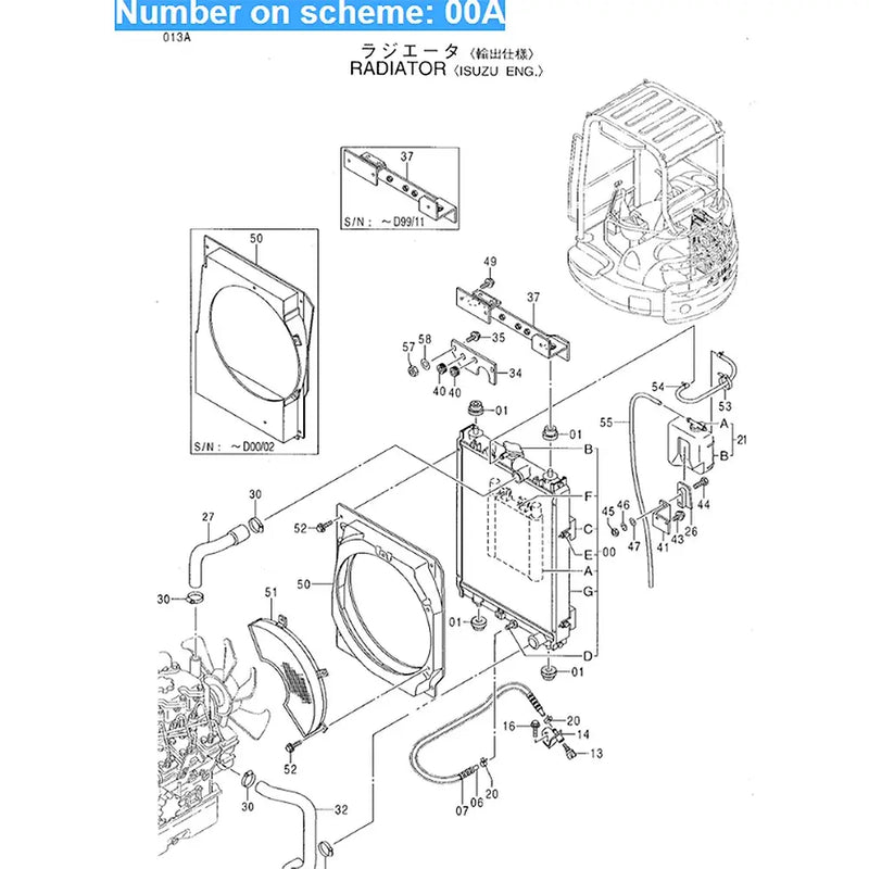 Load image into Gallery viewer, Hydraulic Oil Cooler for Hitachi ZAX55 from MyMROmarts
