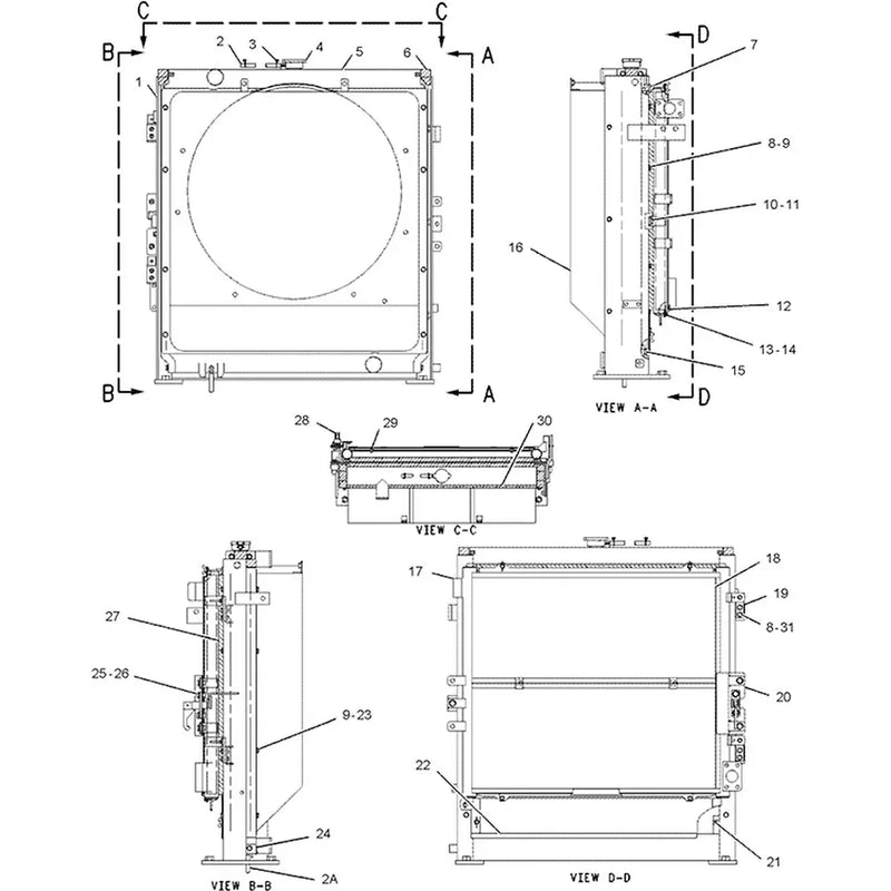 Afbeelding laden in Galerijviewer, Hydraulic Oil Cooler Old Type 196-8184 For Caterpillar Excavator Cat 320C 320CL from MyMROmarts