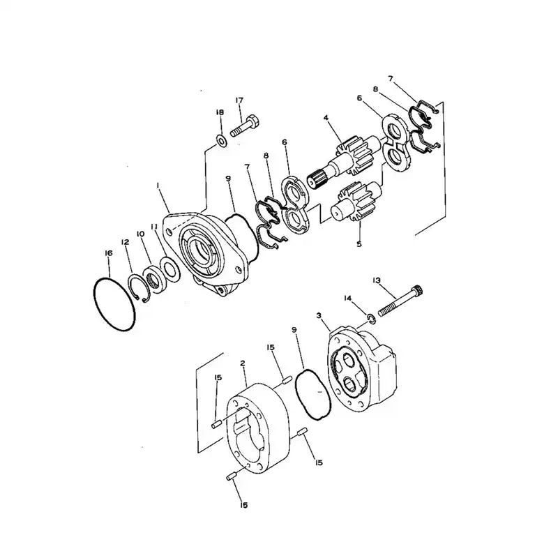 Load image into Gallery viewer, Hydraulic Pump 705-40-01010 For Komatsu Wheel Loader WA30-3 - Hydraulic Parts > Hydraulic Pump from MyMROmarts