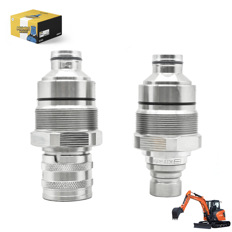 Chargez l'image dans la visionneuse de la galerie, Male Female Flat Face Coupler Kit V1311-77140 V1311-77150 for Kubota Track Loader from MyMROmarts