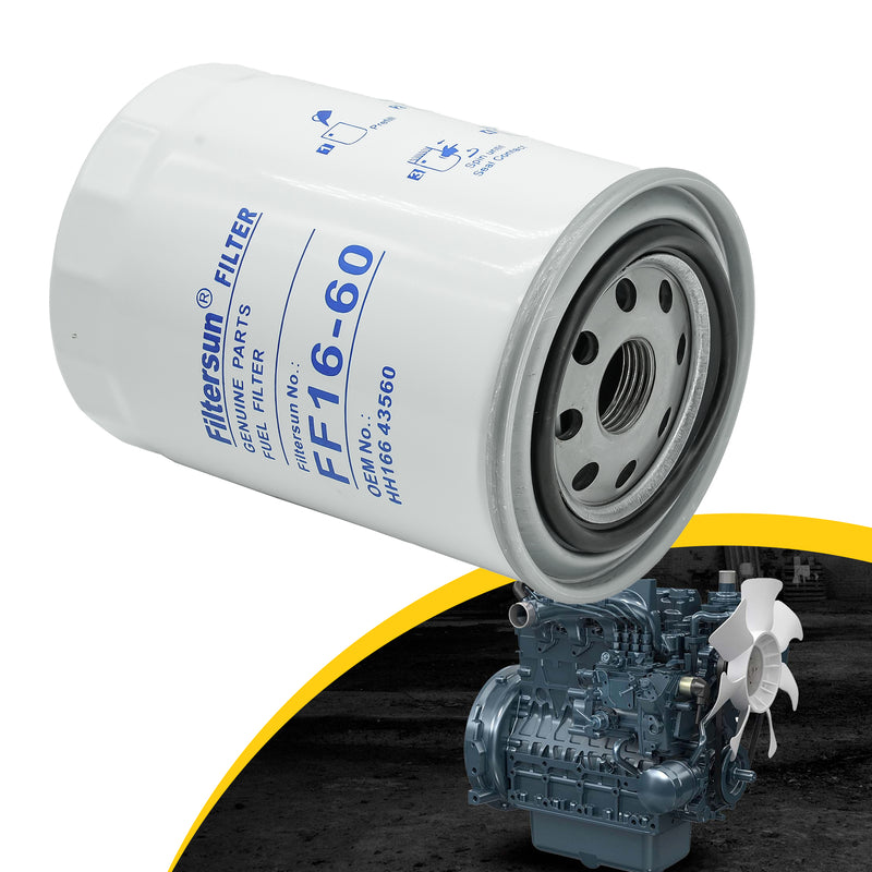 Load image into Gallery viewer, Fuel Filter 16631-43560 for Kubota Engine V1505 V1903 V2203 V2403 Excavator KX080-3T Tractor M7040 from MyMROmarts