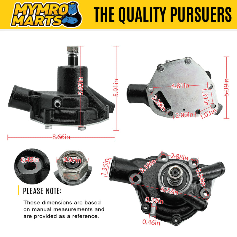 Load image into Gallery viewer, Engine Water Pump 34545-00013 With Pulley Fit for Mitsubishi S4F S6E S2E S3E S4E S4E2 Forklift FD20-30 - Engine Parts > Cooling System > Engine Water Pump from My Store